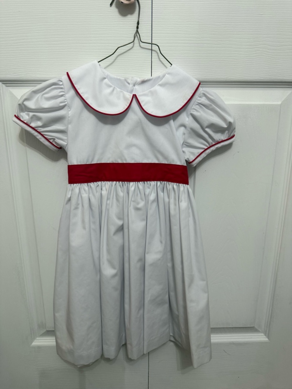 Kelly's Kids White Dress with Blue Logo Tag